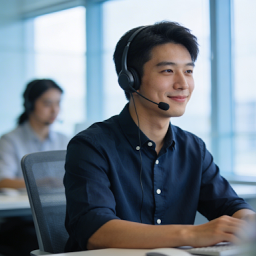 Remote sales professional working from home